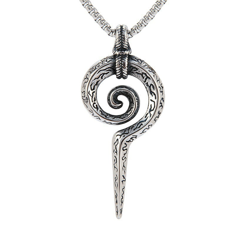 Wholesale Titanium steel eagle punk necklace